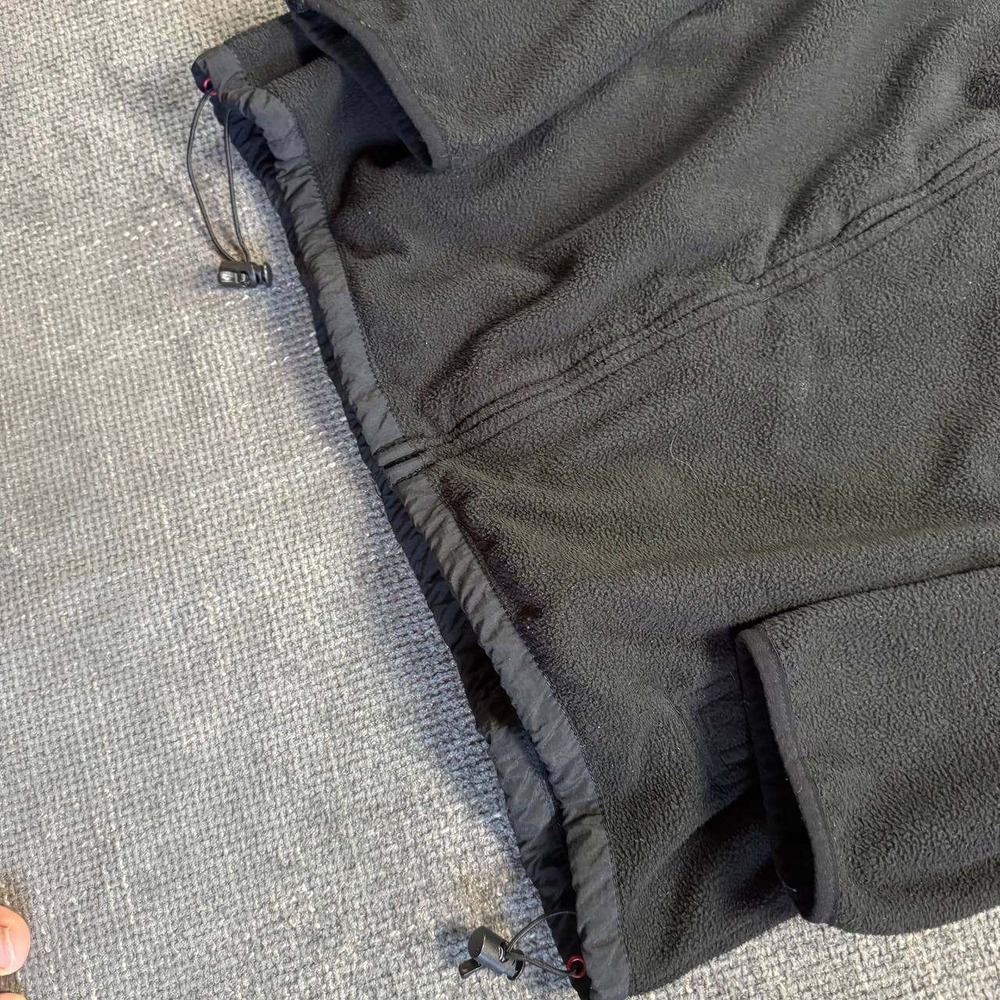 Aeropostale Fleece Jacket Mens Large Black Y2K Gorpcore Mixed Media Zip Up - Picture 7 of 15